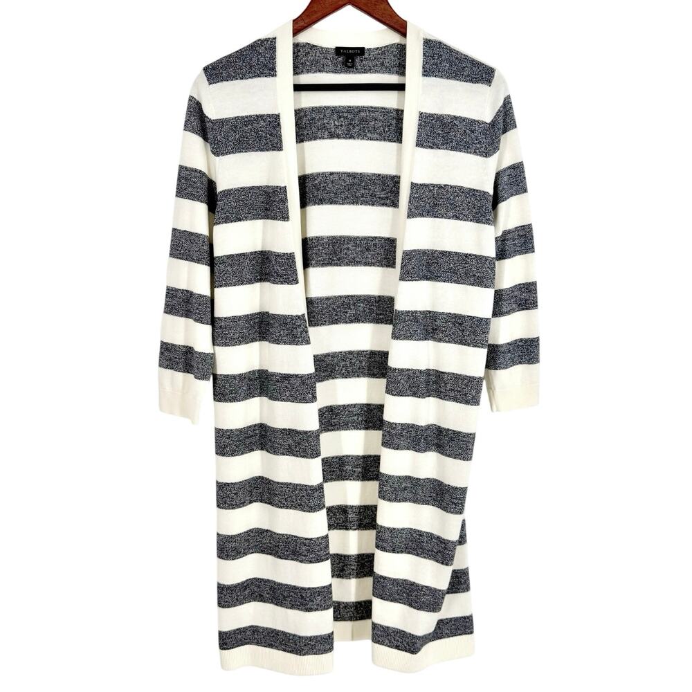 Talbots Sz Medium Cozy Knit Cover Up Sweater Blouse Shirt Top Winter Comfy